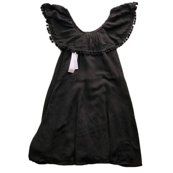 Glamorous Women's Black Pom Down Dress Size XS Nasty Gal $68 - Picture 2 of 12